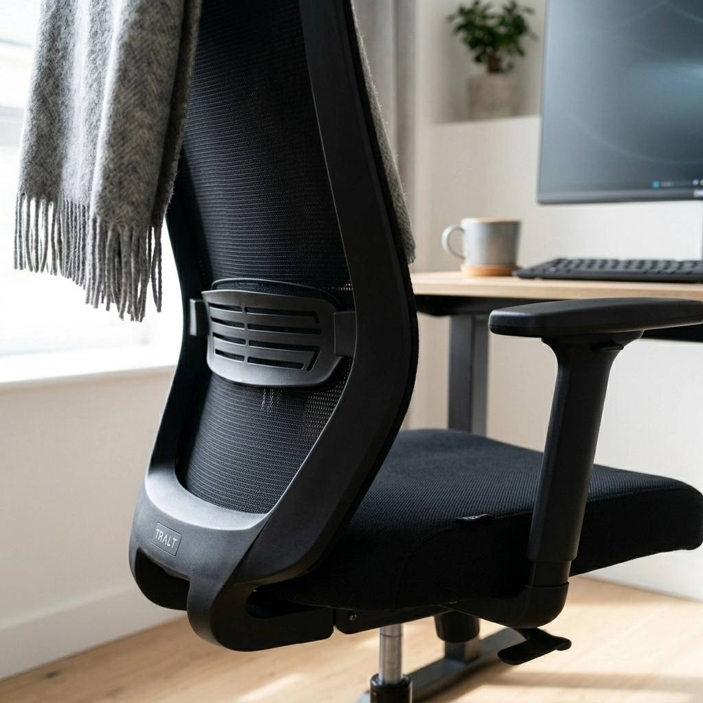 Minimalist Home Office Setup 2026 — TRALT Office Chair Ergonomic Desk Chair, 330 LBS Home Mesh Office Desk Chairs with Wheels, Comfortable Gaming Chairs (White)