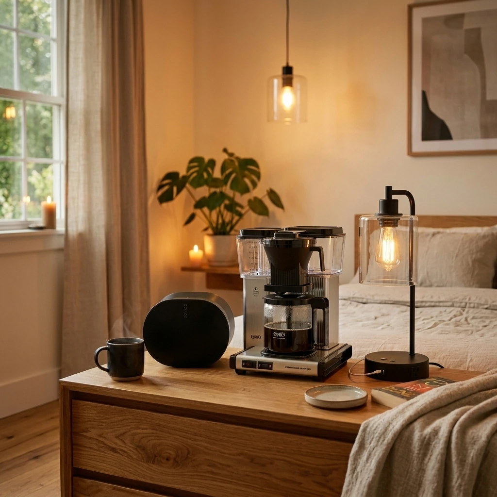 Cozy Wood Bedroom — Technivorm 59691 KB Coffee Brewer, 40 oz, Brushed silver , 6.5"D x 12.75"W x 14"H