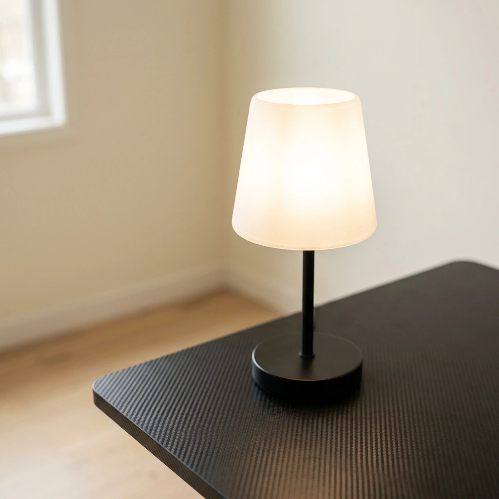 Minimalist Chill Space — Seealle Touch Table Lamp for Nightstand - Small Bedside Lamp for Bedroom Living Room Night Stands, Desk Lamp with White Glass Shade for Small Spaces, 3 Way Dimmable, LED Bulbs, Gifts