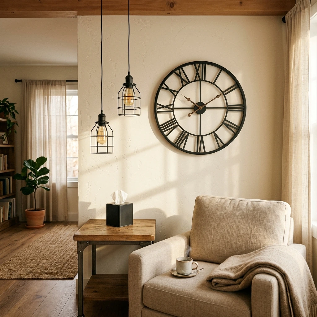 Cozy Wood Living Room