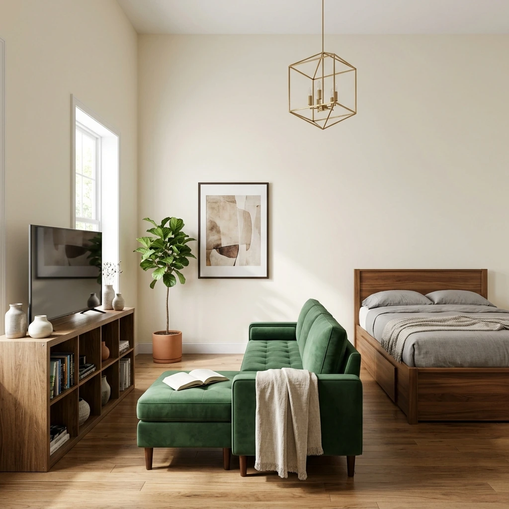 Cozy Wood Living Room
